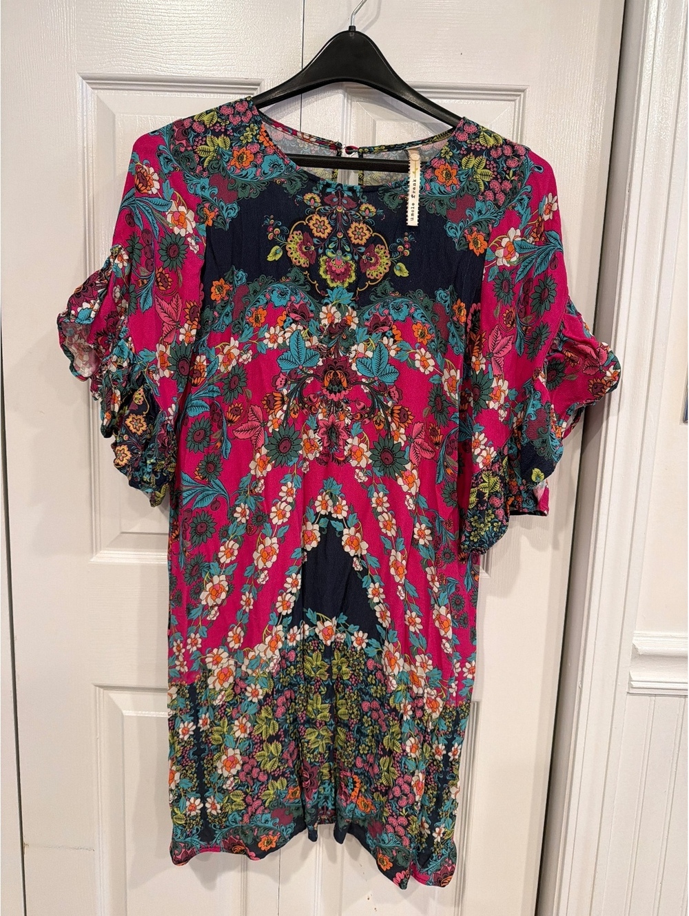 Uncle Frank by Ivy Jane Floral Patchwork Dress Boho Mixed Print Size L Large